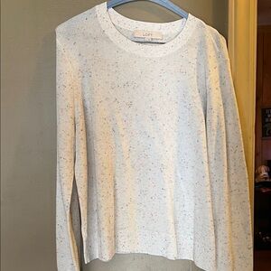 LOFT Multicolor Speckled Knit Sweater